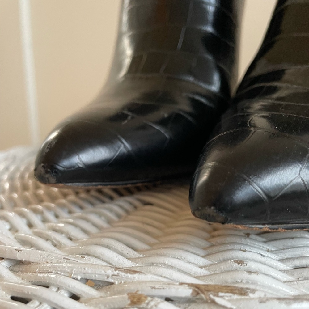 Aldo black croc block heel mules - Picture 5 of 5